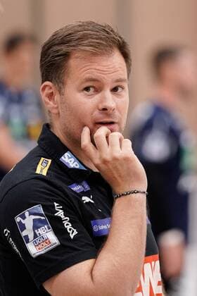 Kristjan Andresson (Trainer, Cheftrainer, RNL), Einzelbild, Aktion, Action, 07.08.2019, Östringen (Deutschland), Handball, Testspiel, Rhein-Neckar Löwen - SG Nußloch