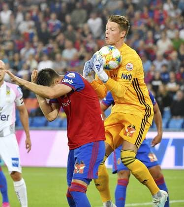 07.08.2019 Basel. Fussball Herren Saison 2019 2020 Champions League Qualifikation FC Basel - Linzer ASK-.Im Bild : Jonas Omlin Torhueter (FC Basel) Einzelbild