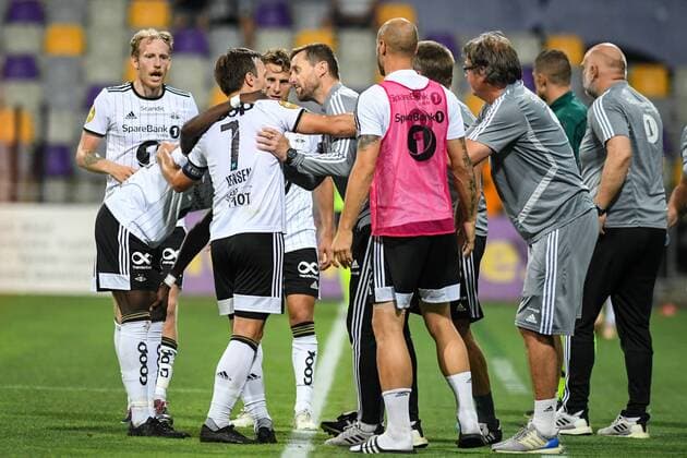 August 7, 2019, Maribor, Slovenia: Mike Jensen of Rosenborg and his teammates celebrating theirs third goal during the 1st Leg Football match between NK Maribor (SLO) and Rosenborg BK (NOR) in Third qualifying round of UEFA Champions League..Final Score: NK Maribor 1-3 Rosenborg BK NK Maribor vs Rosenborg BK in Maribor, Slovenia - 7 AUG 2019 - ZUMAs197 20190807_zaa_s197_135 Copyright: xMilosxVujinovicx