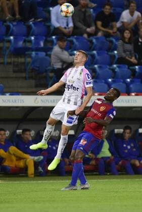 Reinhold Ranftl, Linz, re. Afimico Pululu, FCB, FC Basel - LASK, Qualifikation Champions League, Fussball, 07.08.2019