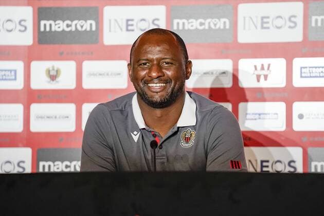 Patrick Vieira (entraineur de l OGC Nice) FOOTBALL : Conference de presse OGC Nice - Nice - 08 08 2019 NorbertScanella PanoramiC 