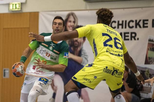 HSG Wetzlar vs St Raphael Var, Internationaler Heide-Cup 2019, Schneverdingen; 09.08.19 Filip Mirkulovski (HSG Wetzlar, 13) gegen Jeremy Toto (St Raphael Var, 26) Copyright: xBEAUTIFULxSPORTS MarioxM.xKobergx