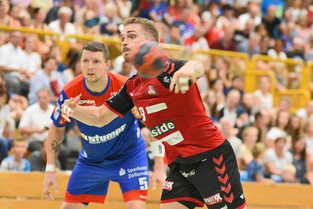 Simon Getzmann (BSV Bern-Muri 9) Handball , Maenner , Vorbeitung , Testspiel, Moessingen , 09.08.2019, Foto:TBaur Eibner HBW Balingen-Weilstetten (GER) vs. BSV Bern-Muri (SUI) Reutlingen Copyright: xEIBNER JoxxBaurx EP_JOBA