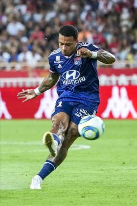 Memphis Depay (Olympique Lyonnais) FOOTBALL : AS Monaco vs Olympique Lyonnais - Monaco - 09 08 2019 NorbertScanella PanoramiC 