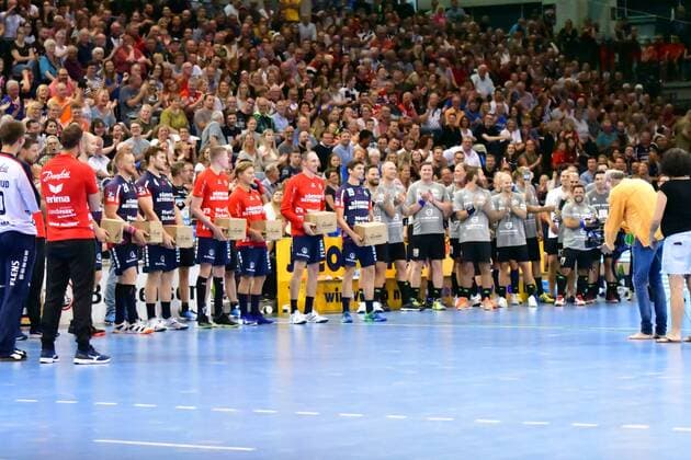 SG Flensburg-Handewitt vs Tobias Karlsson AllStar-Team, Jacob Cement Cup 2019, Flensburg; 10.08.19 Copyright: xBEAUTIFULxSPORTS MarioxM.xKobergx