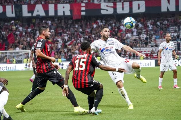 Thomas Monconduit (Amiens SC) - Patrick Burner (OGC Nice) FOOTBALL : OGC Nice vs Amiens SC - Nice - 10 08 2019 NorbertScanella PanoramiC 