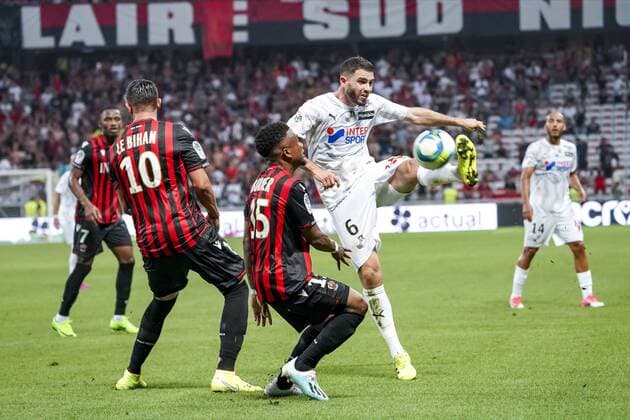 Thomas Monconduit (Amiens SC) - Patrick Burner (OGC Nice) FOOTBALL : OGC Nice vs Amiens SC - Nice - 10 08 2019 NorbertScanella PanoramiC 