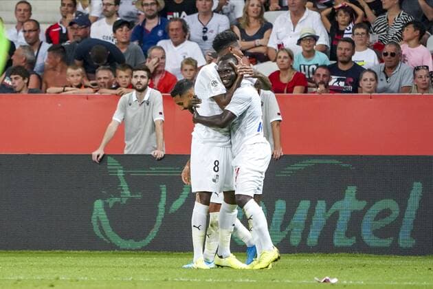 joie - Chadrac Akolo (Amiens SC) FOOTBALL : OGC Nice vs Amiens SC - Nice - 10 08 2019 NorbertScanella PanoramiC 