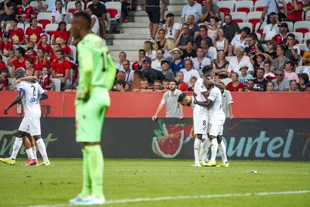 joie - Chadrac Akolo (Amiens SC) FOOTBALL : OGC Nice vs Amiens SC - Nice - 10 08 2019 NorbertScanella PanoramiC 