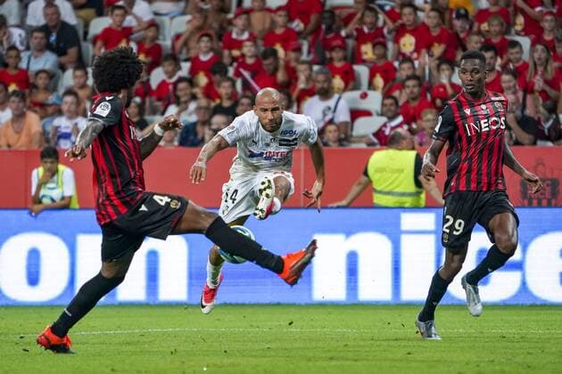 Haitam Aleesami (Amiens SC) - Dante (OGC Nice) FOOTBALL : OGC Nice vs Amiens SC - Nice - 10 08 2019 NorbertScanella PanoramiC 