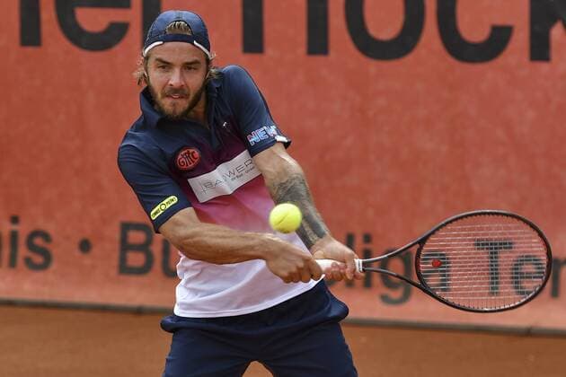 GER, Tennis-Point-Bundesliga, 1BL, Badwerk Gladbacher HTC 1 vs. TK GW Mannheim 1 11.08.2019, An den Holter Sportstätten, Moenchengladbach, GER, Tennis-Point-Bundesliga, 1BL, Badwerk Gladbacher HTC 1 vs. TK GW Mannheim 1, im Bild Andrej Martin SVK (Badwerk Gladbacher HTC 1)