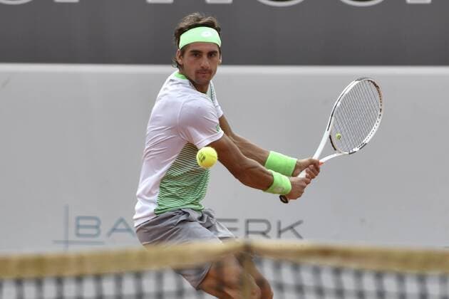 GER, Tennis-Point-Bundesliga, 1BL, Badwerk Gladbacher HTC 1 vs. TK GW Mannheim 1 11.08.2019, An den Holter Sportstätten, Moenchengladbach, GER, Tennis-Point-Bundesliga, 1BL, Badwerk Gladbacher HTC 1 vs. TK GW Mannheim 1, im Bild Manuel Pena Lopez ARG (TK GW Mannheim 1)