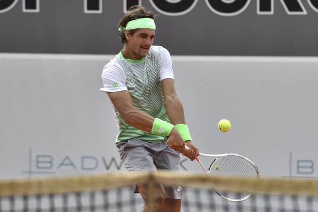 GER, Tennis-Point-Bundesliga, 1BL, Badwerk Gladbacher HTC 1 vs. TK GW Mannheim 1 11.08.2019, An den Holter Sportstätten, Moenchengladbach, GER, Tennis-Point-Bundesliga, 1BL, Badwerk Gladbacher HTC 1 vs. TK GW Mannheim 1, im Bild Manuel Pena Lopez ARG (TK GW Mannheim 1)