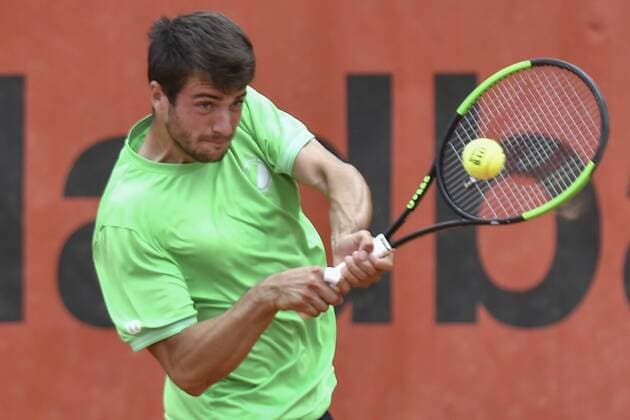 GER, Tennis-Point-Bundesliga, 1BL, Badwerk Gladbacher HTC 1 vs. TK GW Mannheim 1 11.08.2019, An den Holter Sportstätten, Moenchengladbach, GER, Tennis-Point-Bundesliga, 1BL, Badwerk Gladbacher HTC 1 vs. TK GW Mannheim 1, im Bild Pedro Martinez Portero ESP (TK GW Mannheim 1)