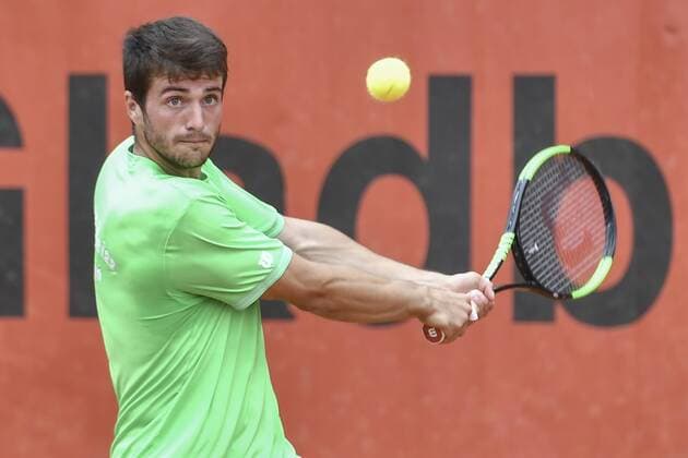 GER, Tennis-Point-Bundesliga, 1BL, Badwerk Gladbacher HTC 1 vs. TK GW Mannheim 1 11.08.2019, An den Holter Sportstätten, Moenchengladbach, GER, Tennis-Point-Bundesliga, 1BL, Badwerk Gladbacher HTC 1 vs. TK GW Mannheim 1, im Bild Pedro Martinez Portero ESP (TK GW Mannheim 1)