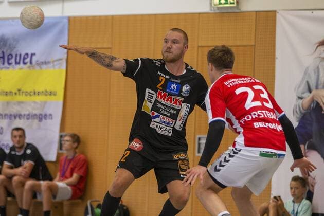 IFK Kristianstad vs Handball Verein Hamburg, 11. Internationaler Heide-Cup 2019, Schneverdingen; 11.08.19 Emil Hansson (IFK Kristianstad, 02) gegen Jan Forstbauer (HSV Hamburg, 23) Copyright: xBEAUTIFULxSPORTS MarioxM.xKobergx