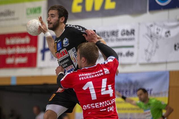 IFK Kristianstad vs Handball Verein Hamburg, 11. Internationaler Heide-Cup 2019, Schneverdingen; 11.08.19 Marc Canellas (IFK Kristianstad, 10) gegen Lukas Ossenkamp (HSV Hamburg, 14) Copyright: xBEAUTIFULxSPORTS MarioxM.xKobergx
