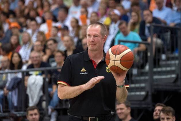 Basketball Trier 11.08.2019 Deutscher Basketball Bund DBB Nationalmannschaft Herren Männer Vorbereitungsspiel zum WM 2019 Deutschland (GER) - Schweden (SWE) Henrik Rödl (Deutschland, Bundestrainer) Roll Roedl