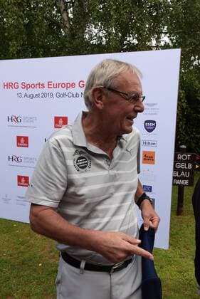 13.08.2019 Frankfurt am Main Sportlegenden golfen für den Kinderschutz bei der HRG Sports Europe GolfTrophy Moderator Jörg Peter Wontorra
