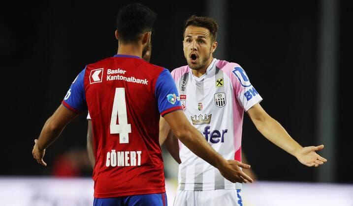 SOCCER - CL qualification, LASK vs Basel LINZ,AUSTRIA,13.AUG.19 - SOCCER - UEFA Champions League, qualification, LASK vs FC Basel. Image shows Rene Renner (LASK). GEPAxpictures xMatthiasxHauer