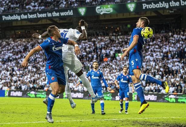 Dame N Doye (14), FC Koebenhavn, udligner til 1-1 under kampen i Champions League kvalen mellem FC Koebenhavn og Roede Stjerne i Parken tirsdag den 13. august 2019.. , Copenhagen Denmark Copyright: AndersxKjaerbyex-xRitzauxScanpix AndersxKjaerbyex COP101 spdk20190813-205341-L