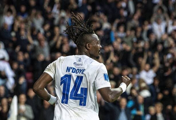 Dame N Doye (14), FC Koebenhavn, jubler efter maalet til 1-1 under kampen i Champions League kvalen mellem FC Koebenhavn og Roede Stjerne i Parken tirsdag den 13. august 2019.. , Copenhagen Denmark Copyright: AndersxKjaerbyex-xRitzauxScanpix AndersxKjaerbyex COP101 spdk20190813-205316-L