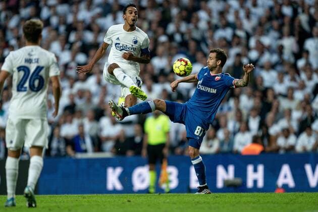 Sport Bilder des Tages FC Koebenhavns Carlos Zeca under Champions League kvalifikationskampen mellem FC Koebenhavn og Roede Stjerne i Parken i Koebenhavn, tirsdag den 13. august 2019.. , Copenhagen Denmark Copyright: Scanpix NielsxChristianxVilmannx COP101 spdk20190813-205954-L