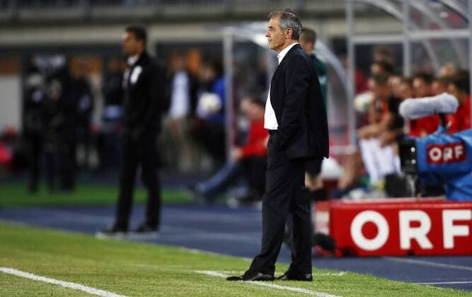 SOCCER - CL qualification, LASK vs Basel LINZ,AUSTRIA,13.AUG.19 - SOCCER - UEFA Champions League, qualification, LASK vs FC Basel. Image shows head coach Marcel Koller (Basel). GEPAxpictures xMatthiasxHauer