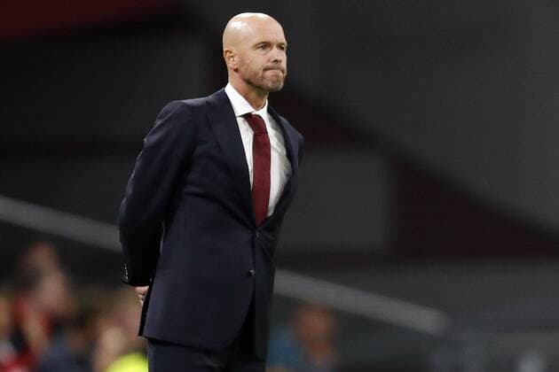 Ajax coach Erik ten Hag during the UEFA Champions League third round qualifying second leg match between Ajax Amsterdam and PAOK FC at the Johan Cruijff Arena on August 13, 2019 in Amsterdam, The Netherlands UEFA Champions League 2019 2020 xVIxVIxImagesx xMauricexvanxSteenxIVx 200942604