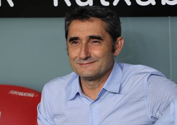 August 16, 2019, Bilbao, Bilbao, Spain: Ernesto Valverde of Barcelona in action during La Liga Spanish championship, , football match between Athletic de Bilbao and Barcelona, August 16th, in Nuevo San Mames Stadium, Bilbao, Spain. Soccer: La Liga - Athletic de Bilbao v Barcelona - ZUMAa181 20190816_zaa_a181_013 Copyright: xAFP7x