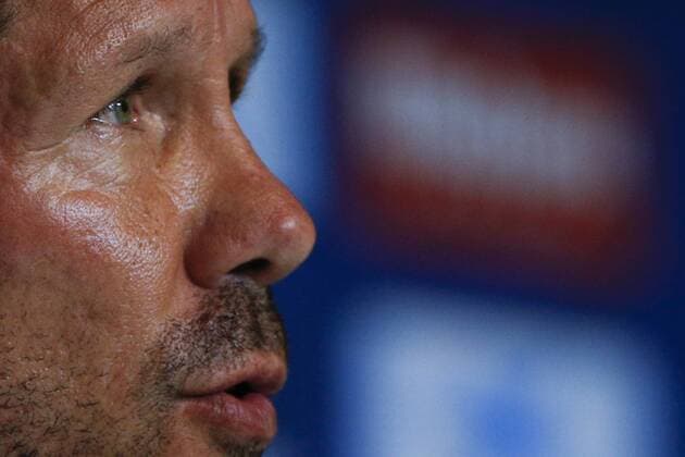 DIEGO PABLO SIMEONE DURING press conference, PK, Pressekonferenz IN WANDA METROPOLITANO STADIUM. SATURDAY, 17 AUGUST 2019. Cordon Press