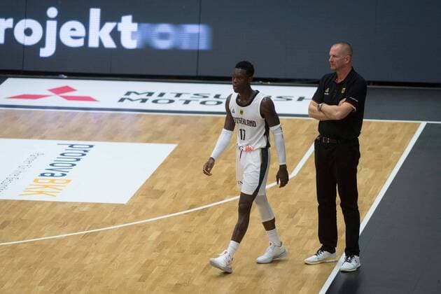 Basketball Hamburg 16.08.2019 Deutscher Basketball Bund DBB Nationalmannschaft Herren Männer Vorbereitungsspiel zum WM 2019 Supercup Deutschland (GER) - Ungarn (HUN) Henrik Rödl (Deutschland, Bundestrainer) Roll Roedl Dennis Schröder Schroeder (Deutschland, No.17) Schröder