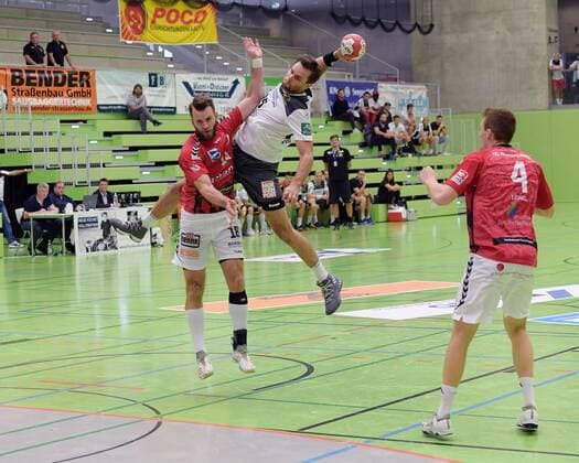 Sebastian Gress (ELB) beim SprungwurF DHB-Pokal, TuS Fuerstenfeldbruck - HC Elbflorenz 2006, 17.08.2019 Pforzheim Copyright: xEibner-Pressefoto Ripbergerx EP_RIP