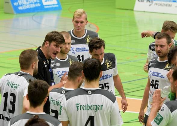 Ansprache von Trainer Rico Goede (ELB) DHB-Pokal, TuS Fuerstenfeldbruck - HC Elbflorenz 2006, 17.08.2019 Pforzheim Copyright: xEibner-Pressefoto Ripbergerx EP_RIP