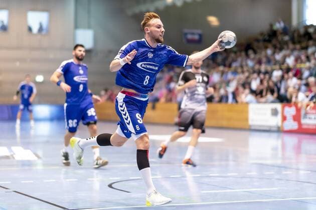Lukas Blohme (Nr. 8, VfL Gummersbach). VfL Gummersbach vs. VfL Luebeck-Schwartau, Handball, DHB Pokal, 17.08.19 Luebeck Schleswig-Holstein Germany Copyright: xAgentur54Gradx xFelixxKoenigx