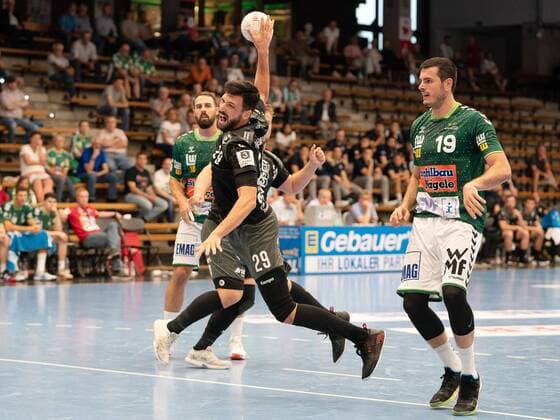 29 Loic Laurent (TuS 04 Dansenberg), Frisch Auf Goeppingen vs. TuS 04 Dansenberg, DHB Pokal, Handball, Herren, 17.08.2019 Frisch Auf Goeppingen vs. TuS 04 Dansenberg, DHB Pokal, Handball, Herren, 17.08.2019 Goeppingen Copyright: xEIBNER Michael_Schmidtx EP_MST