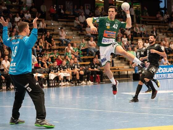 42 Nemanja Zelenovic (Frisch Auf Goeppingen), Frisch Auf Goeppingen vs. TuS 04 Dansenberg, DHB Pokal, Handball, Herren, 17.08.2019 Frisch Auf Goeppingen vs. TuS 04 Dansenberg, DHB Pokal, Handball, Herren, 17.08.2019 Goeppingen Copyright: xEIBNER Michael_Schmidtx EP_MST