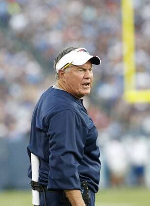 NASHVILLE, TN - AUGUST 17: New England Patriots head coach Bill Belichick during a preseason game between the Tennessee Titans and New England Patriots on August 17, 2019, at Nissan Stadium in Nashville, Tennessee. (Photo by Matthew Maxey Icon Sportswire) NFL, American Football Herren, USA AUG 17 Preseason - Patriots at Titans Icon1908217018