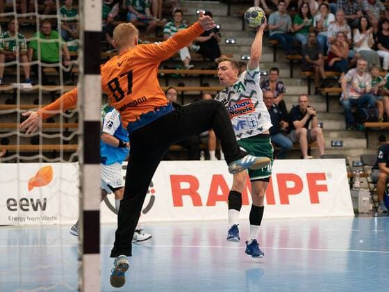 21 Tim Soerensen (Frisch Auf Goeppingen), Frisch Auf Goeppingen vs. TSV Bayer Dormagen, DHB Pokal, Handball, Herren, 18.08.2019 Frisch Auf Goeppingen vs. TSV Bayer Dormagen, DHB Pokal, Handball, Herren, 18.08.2019 Goeppingen Copyright: xEIBNER Michael_Schmidtx EP_MST