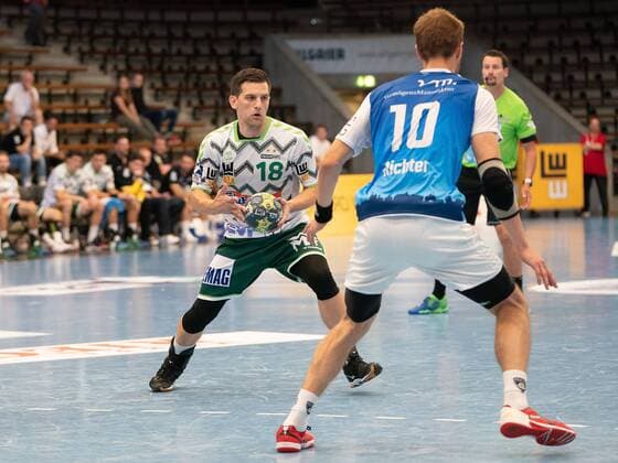 18 Josip Peric (Frisch Auf Goeppingen), Frisch Auf Goeppingen vs. TSV Bayer Dormagen, DHB Pokal, Handball, Herren, 18.08.2019 Frisch Auf Goeppingen vs. TSV Bayer Dormagen, DHB Pokal, Handball, Herren, 18.08.2019 Goeppingen Copyright: xEIBNER Michael_Schmidtx EP_MST