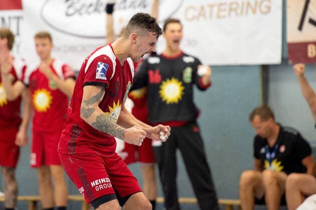 Spenge, Deutschland 18.08.2019: DHB-Pokal 1. Hauptrunde - 2019 2020 - TuS-N-Lübbecke vs. Füchse Berlin Roman Becvar (Lübbecke) Spenge Nordrhein-Westfalen Deutschland