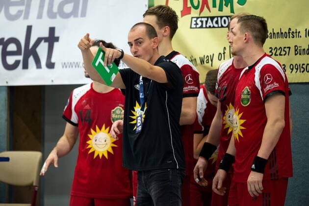 Spenge, Deutschland 18.08.2019: DHB-Pokal 1. Hauptrunde - 2019 2020 - TuS-N-Lübbecke vs. Füchse Berlin (M) Emir Kurtagic (Lübbecke) Spenge Nordrhein-Westfalen Deutschland