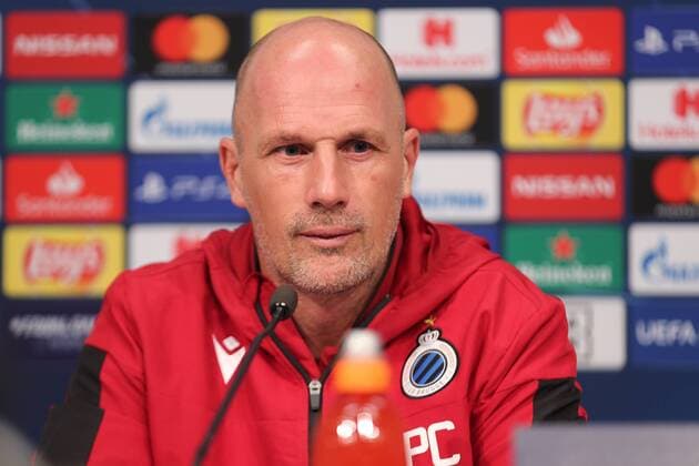 Club Brugge s head coach Philippe Clement pictured during a press conference, PK, Pressekonferenz of Belgian soccer team Club Brugge KV in Linz, Austria, Monday 19 August 2019. Tomorrow s Club is playing Austrian team LASK Linz in the first leg of the play-offs for the UEFA Champions League. BRUNOxFAHY  x05645888x