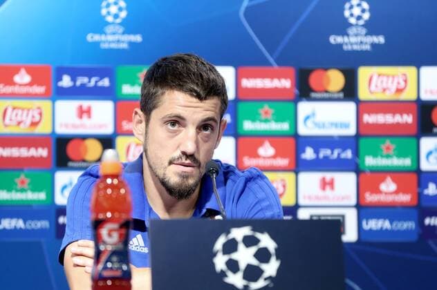 PXL_GNK Dinamo press conference, PK, Pressekonferenz 20.08.2019., Zagreb, Croatia - Arijan Ademi of GNK Dinamo and GNK Dinamo s coach Nenad Bjelica held a press conference ahead of UEFA Champions League play off, 1st leg against Rosenborg BK. Arijan Ademi.  SanjinxStrukic PIXSELL