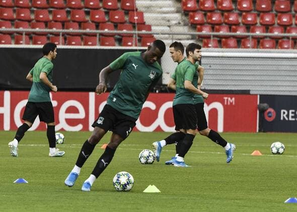 August 20, 2019, Athens, Greece: Krasnodar s players are seen during a training session at Karaiskaki stadium in Piraeus..Krasnodar will face Olympiakos in their UEFA Champions League Play-offs first leg match on 21 August 2019. Krasnodar training session in Athens, Greece - 20 Aug 2019 - ZUMAs197 20190820_zaa_s197_029 Copyright: xDimitrisxLampropoulosx