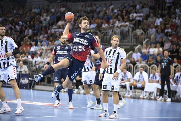 Hampus Wanne (SG Flensburg-Handewitt), Handball, Männer, Super Cup, THW Kiel vs SG Flensburg-Handewitt, Saison 2019 2020, 21.08.19 Düsseldorf ISS Dome Nordrhein-Westfalen Germany