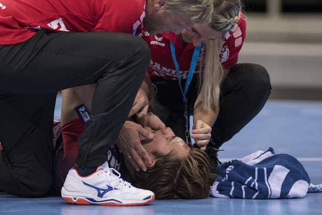Magnus Roed (SG Flensburg-Handewitt) am 21.08.2019 beim Pixum Super Cup in Düsseldorf (Nordrhein-Westfalen) im ISS Dome . SG Flensburg-Handewitt gegen THW Kiel Düsseldorf Nordrhein-Westfalen Deutschland