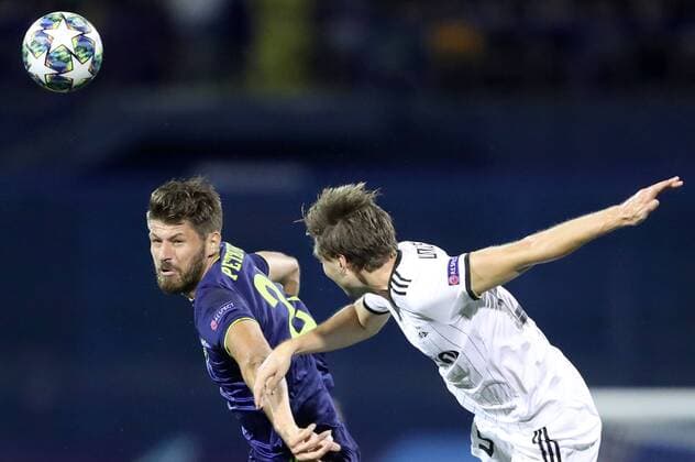 PXL_UEFA Champions League Play-offs, GNK Dinamo vs Rosenborg BK 21.08.2019., Zagreb, Croatia - UEFA Champions League Play-offs, 1st leg between GNK Dinamo and Rosenborg BK at Maksimir Stadium in Zagreb, Croatia. Bruno Petkovic, Marius Lundemo  SanjinxStrukic PIXSELL