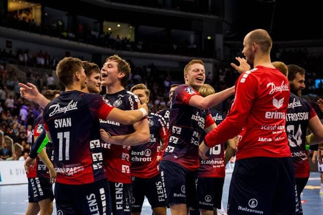 Pixum Super Cup 2019, SG Flensburg-Handewitt - THW Kiel, 21.08.2019 Jubel bei der SG Flensburg-Handewitt, Pixum Super Cup 2019, SG Flensburg-Handewitt - THW Kiel, ISS Dome, Duesseldorf Copyright: xBEAUTIFULxSPORTS Wunderlx