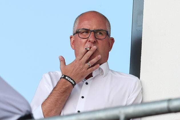 Präsident Jens Rauschenbach (Hallescher FC Halle) - 3. Liga Fußball Saison 2019-2020 Punktspiel Hallescher FC Halle vs. FC Bayern München II im Erdgas Sportpark in Halle Saale - Fußball,Deutschland,19.08.2019